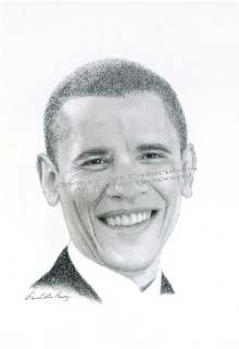 Barack Obama Portrait by David Alan Cooney