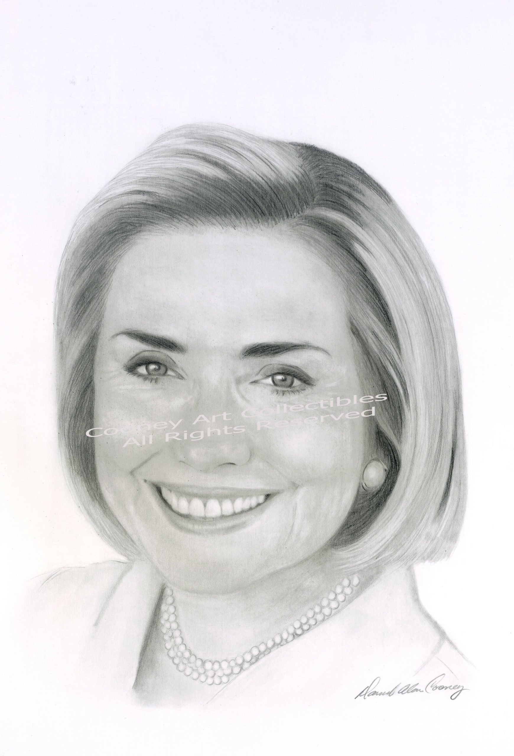 Hillary Clinton Portrait by David Alan Cooney