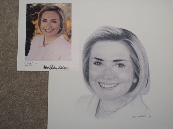 Example of Photo to Portrait - Hillary Clinton